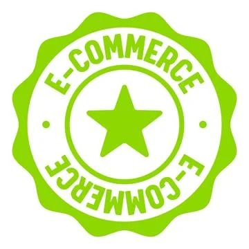 E-commerce seal badge. e-commerce label sticker. Vector sign Illustration