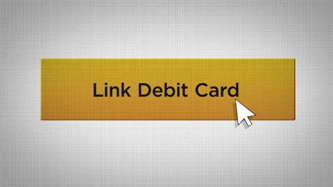 E-Commerce Series - Mouse Pushes Link Debit Card Button Stock Footage 323150373