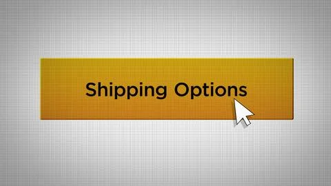 E-Commerce Series - Mouse Pushes Shipping Options Button 10 스톡 일러스트