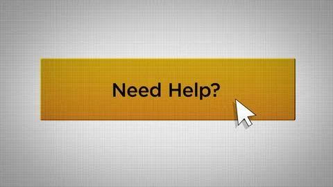 E-Commerce Series - Mouse Pushes Need Help Button0 Stock Illustration