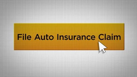 E-Commerce Series - Mouse Pushes File Auto Insurance Claim Button0 Stock Illustration