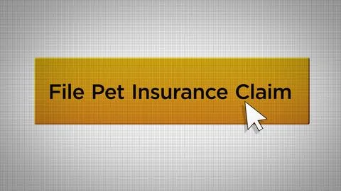 E-Commerce Series - Mouse Pushes File Pet Insurance Claim Button0 Stock Illustration