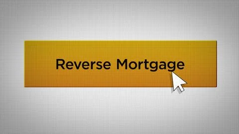 E-Commerce Series - Mouse Pushes Reverse Mortgage Button0 Illustrazione stock
