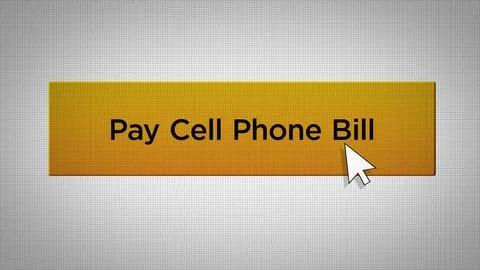 E-Commerce Series - Mouse Pushes Pay Cell Phone Bill Button0 Stock Illustration
