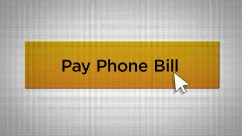 E-Commerce Series - Mouse Pushes Pay Phone Bill Button0 Stock Illustration