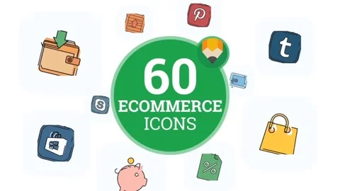 After Effects E Commerce Shopping Animation Flat Icons 102717709
