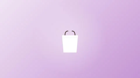 E-commerce Shopping Bag Morphing into Festive Gift Box Animation Видео 345982290