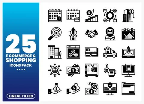 E-commerce Shopping Icons Pack Иллюстрация