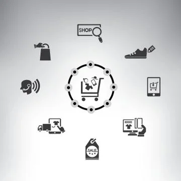 E commerce, shopping Stock Illustration