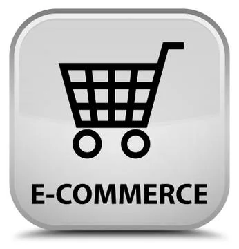 E-commerce special white square button Stock Illustration