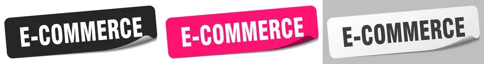 E-commerce sticker. e-commerce sticker set on white background Stock Illustration