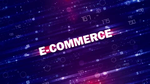 E-commerce tech background Video stock 293532009
