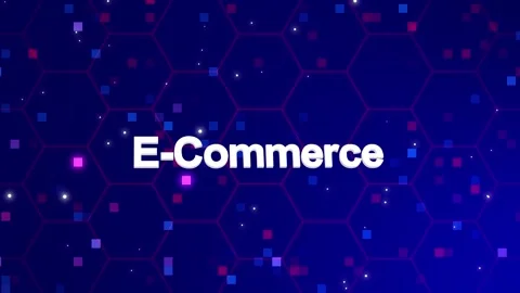 E-Commerce text animation with background Stock Footage 260209728