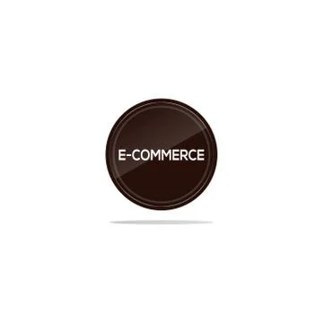 E-commerce text in brown circle Stock Illustration