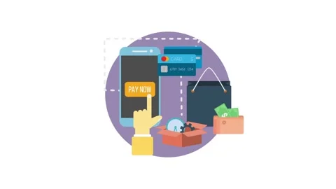 E-commerce Transaction with Smartphone and Credit Card. Stock Footage 318345762