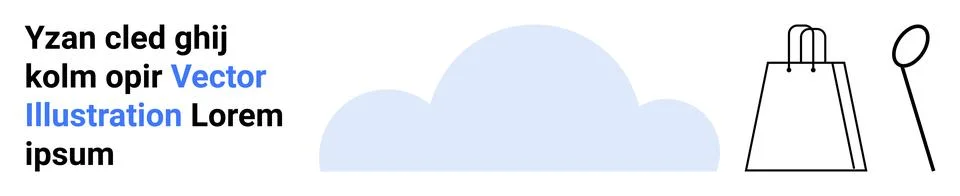 E-commerce trends, cloud storage, online shopping, cloud computing, delivery  Stockillustratie