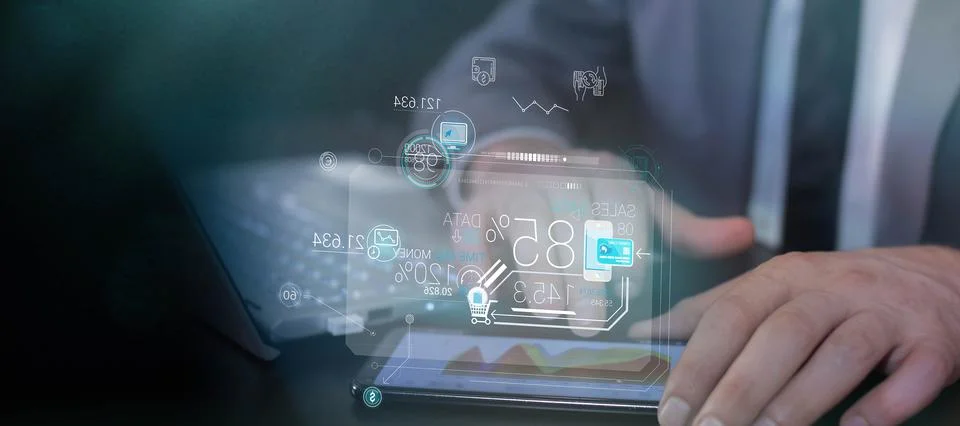 E-commerce using the future electronic payment interface イラスト素材