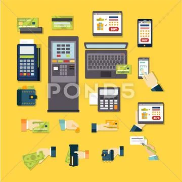 E-commerce Vector Illustration Set Stock Illustration