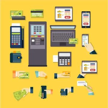 E-commerce Vector Illustration Set Stock Illustration