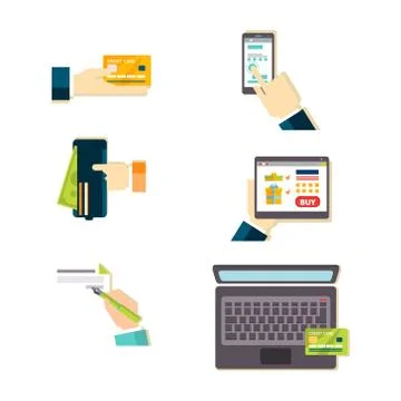 E-commerce Vector Illustration Set Stock Illustration