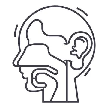 E-commerce vector line icon, sign, illustration on background, editable strok Illustrazione stock