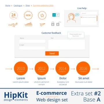 E-commerce web design elements extra set 2 Stock Illustration