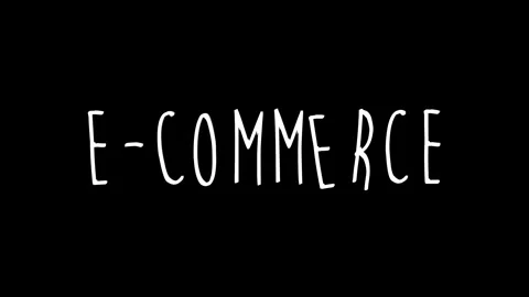 E-commerce Wiggle Text Concept animation. white text on black background. luma Video stock 260943894