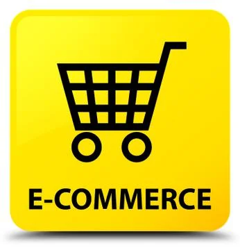 E-commerce yellow square button Stock Illustration