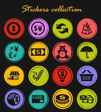 E-commers icons set Stock Illustration