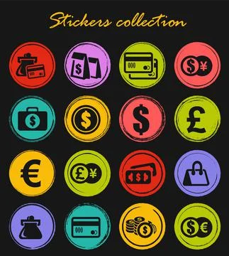 E-commers icons set Stock Illustration