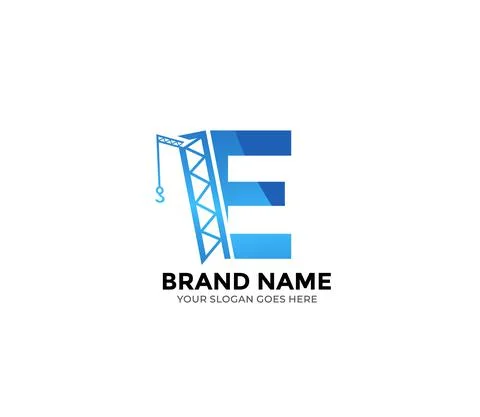 E construction Logo Design Concept Stock-Illustration