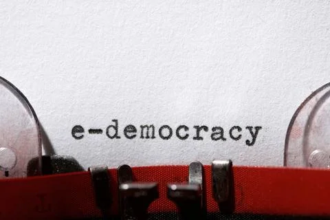 E-democracy concept view Foto stock