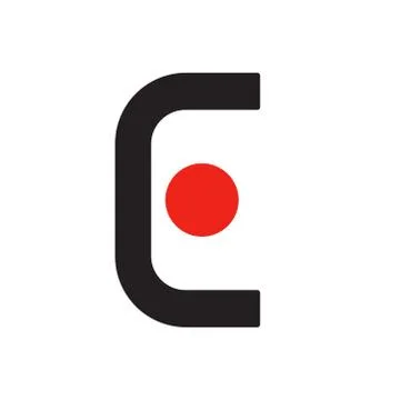 E e Logo logotype - English font upper case letter - latin modern bold font Illustrazione stock