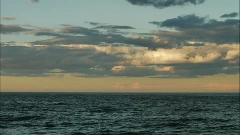 E Early evening to night time lapse sea view 4K Stock Footage 271213968