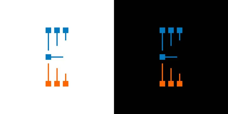 The E electronics logo design is unique and modern Stock Illustration