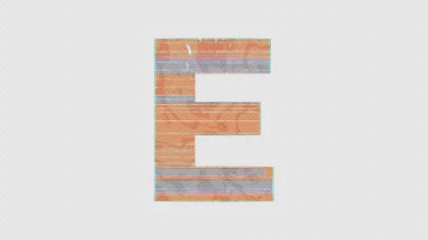 E to F Letter Switch in Glitchy Cartoon Style Stock Footage 254029371