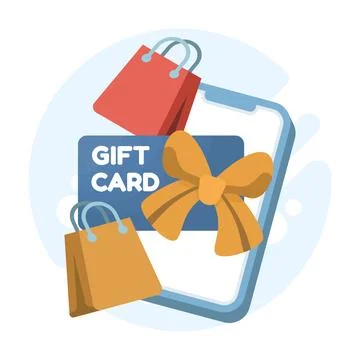 E-gift card concept illustration Stock Illustration