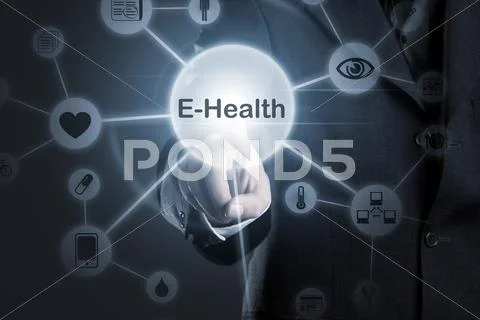 E-Health Diagnostic, Medical And Technology Symbols Network