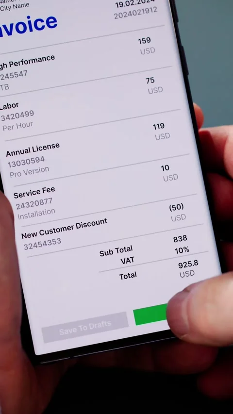 E Invoice Online Software Stock Footage 298385593