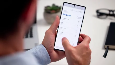 E Invoice Software. Electronic Tax Invoices Stock Footage 288568630