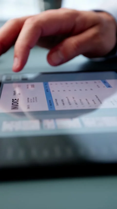 E Invoice Software. Electronic Tax Invoice Stock Footage 307626188