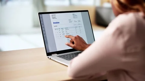 E Invoice Tax Online Software Stock Footage 310810188