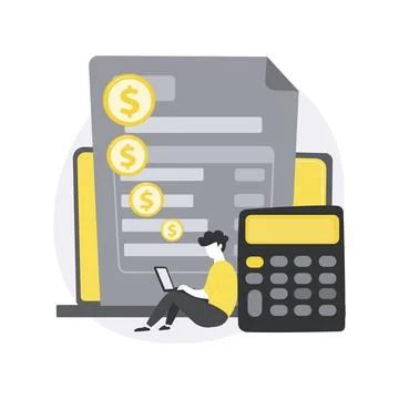 E-invoicing abstract concept vector illustration. Stock Illustration