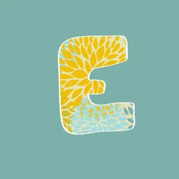 E isolated on background Stock Illustration