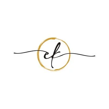 E K Initial Script Letter Beauty Logo Template Illustrazione stock