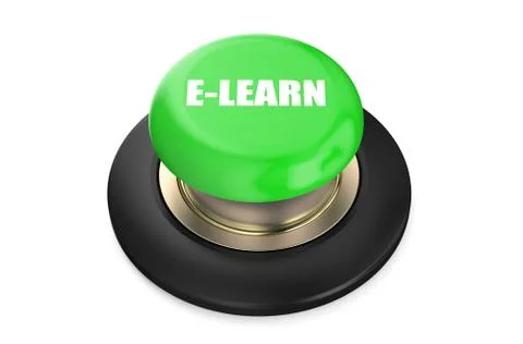E-learn red pushbutton Stock Illustration