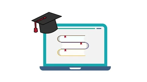 E-learning and Education Concept Animation for Online Course Advertising an.. Stock Footage 305571757