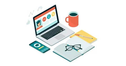 E-learning and education Stock Footage 91352938