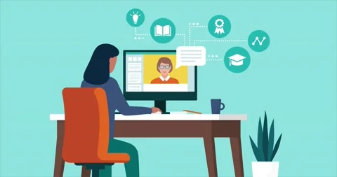 E-learning and online courses Stock Footage 143783229