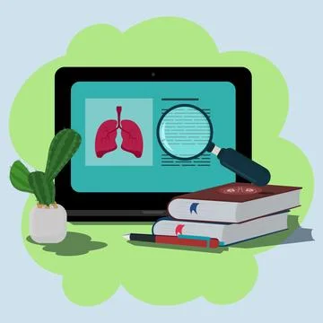 E Learning of Biology lesson. Organs lesson concept Stock Illustration